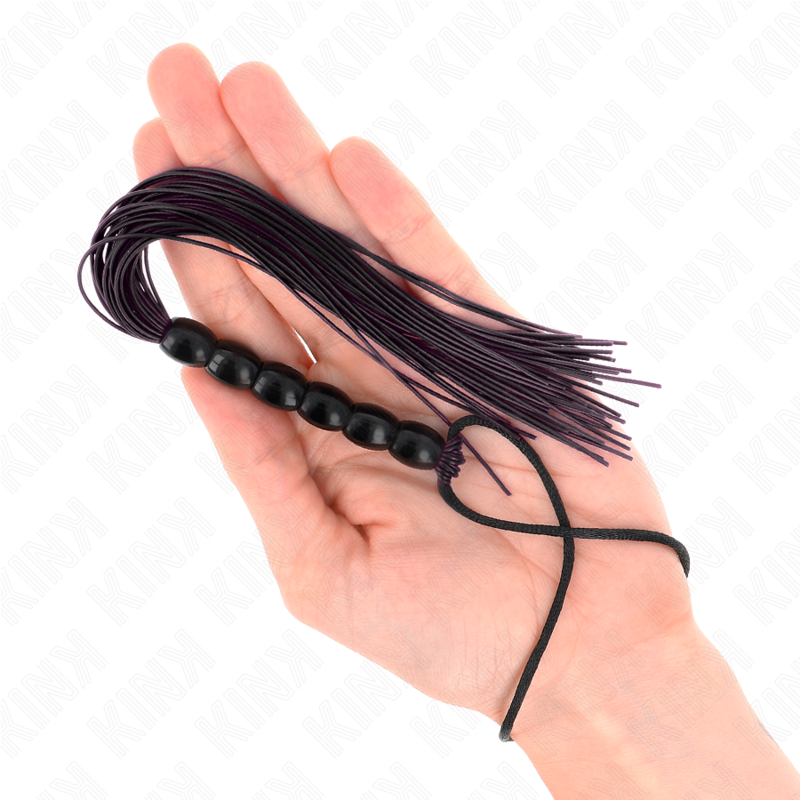 KINK - MINI SILICONE WHIP WITH 6 BLACK BEADS 26 CM - 5