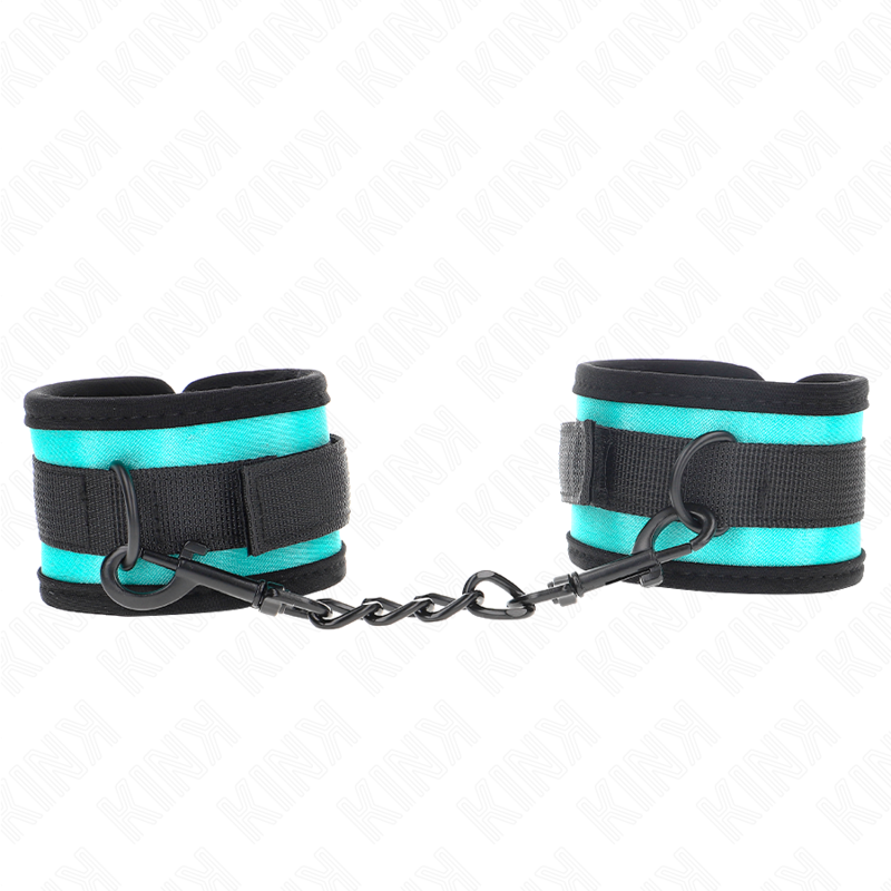 KINK - HOOK AND LOOP NYLON BIND WRIST RESTRAINTS BLACK-BLUE ADJUSTABLE 18-32 CM X 5 CM - 4