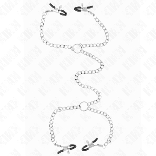 KINK - 4 CHAIN NIPPLE CLAMPS 32 CM WITH LITTLE CHAINS 14 CM - 1
