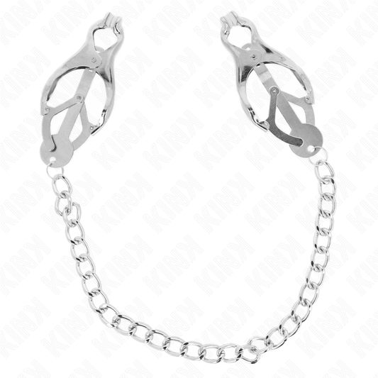 KINK - JAPANESE CLOVER NIPPLE CLAMPS WITH CHAIN SILVER 30 CM - 1
