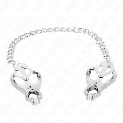 KINK - JAPANESE CLOVER NIPPLE CLAMPS WITH SILVER CHAIN ​​30 CM