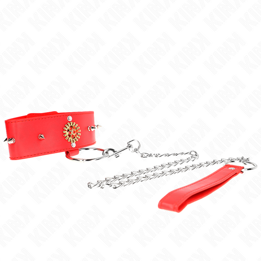 KINK - RED DIAMOND NECKLACE WITH BELT 65 CM AJDUSTABLE 35-51 CM X 7 CM - 1