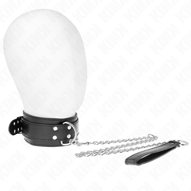 KINK - NECKLACE WITH 65 CM STRAP, ADJUSTABLE SILVER BUCKLES 33-46 CM X 5.5 CM