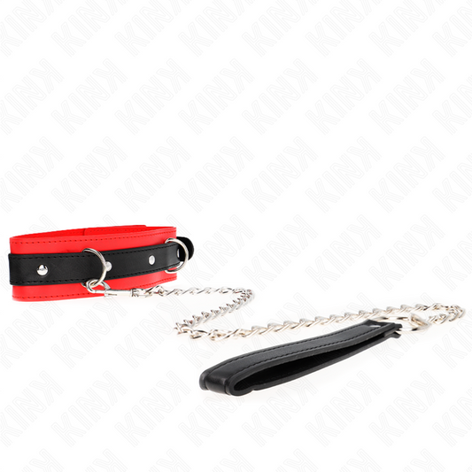 KINK - BASIC MODEL COLLAR WITH LEASH 65 CM MODEL 3 RED 53 X 5 CM - 1