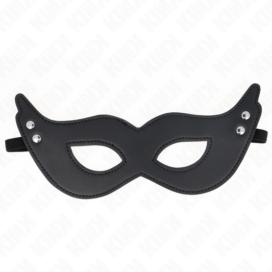 KINK - LEATHERETTE MASK WITH RIVETS MODEL 1 26 x 8 CM - 1