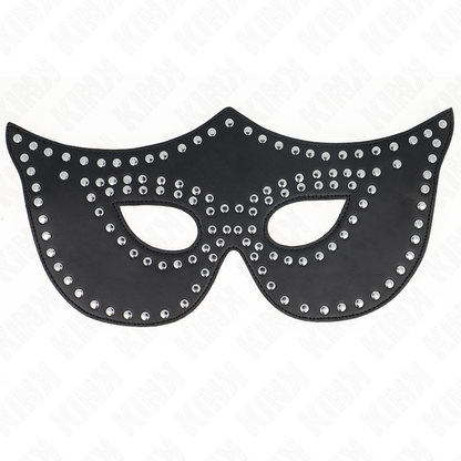 KINK - LEATHERETTE MASK WITH RIVETS MODEL 2 30 x 12 CM - 2