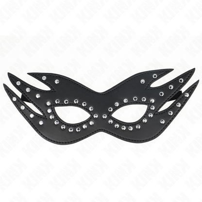 KINK - LEATHERETTE MASK WITH RIVETS MODEL 3 26 x 9.5 CM - 1