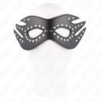 KINK - LEATHERETTE MASK WITH RIVETS MODEL 3 26 x 9.5 CM - 2