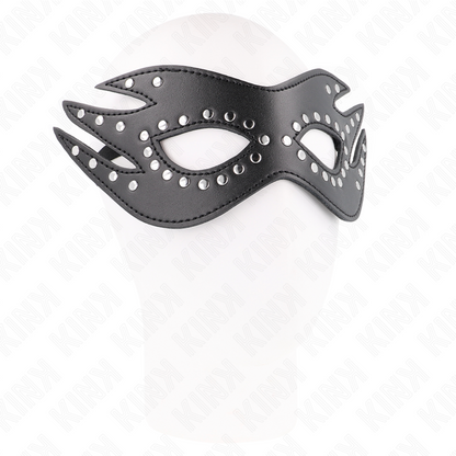 KINK - LEATHERETTE MASK WITH RIVETS MODEL 3 26 x 9.5 CM - 3