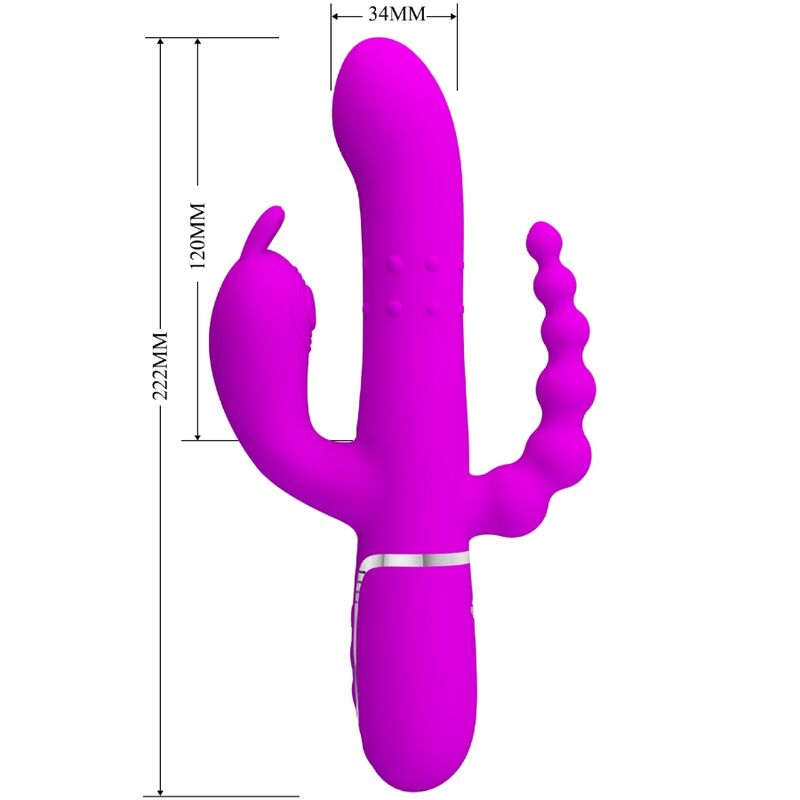 PRETTY LOVE - CAMMY TRIPLE VIBRATOR MULTIFUNCTION 4 IN 1 PINK - 10