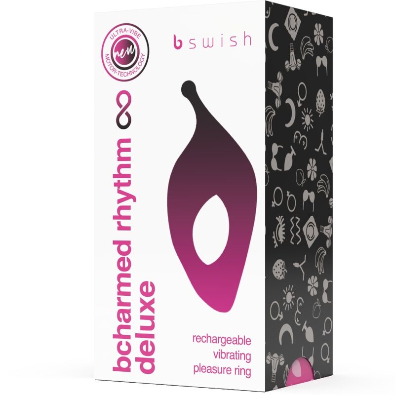B SWISH - BCHARMED RHYTHM INFINITE DELUXE PENIS RING 15 VIBRATIONS BLACK - 3