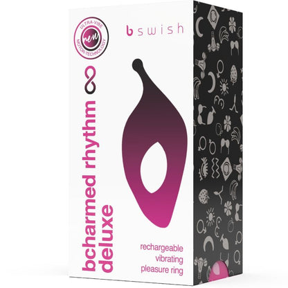 B SWISH - BCHARMED RHYTHM INFINITE DELUXE PENIS RING 15 VIBRATIONS BLACK - 3