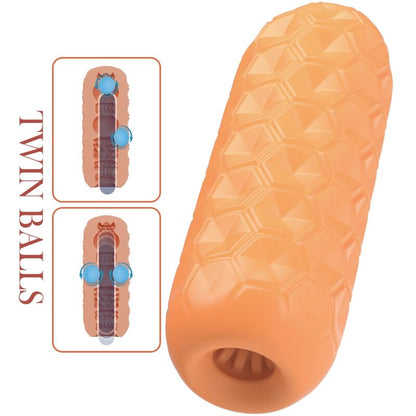 PRETTY LOVE - ORANGE TWIN MALE MASTURBATOR