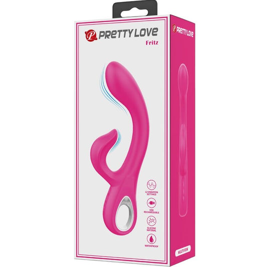 PRETTY LOVE - FRITZ RABBIT VIBRATOR 12 VIBRATIONS PINK - 1