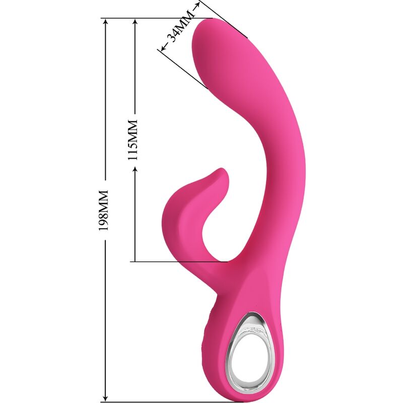PRETTY LOVE - FRITZ RABBIT VIBRATOR 12 VIBRATIONS PINK - 8