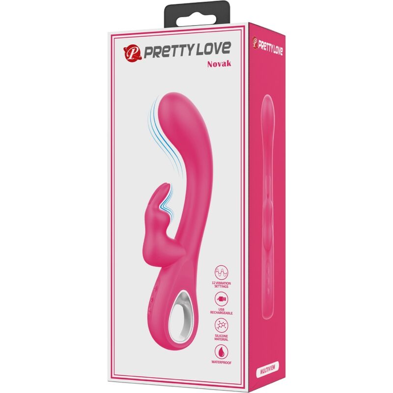 PRETTY LOVE - NOVAK RABBIT VIBRATOR 12 VIBRATIONS PINK - 7