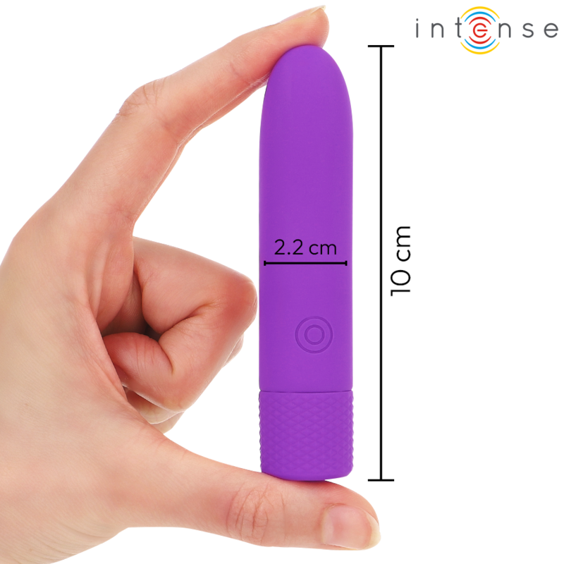 INTENSE - SYMONE USB RECHARGEABLE VIBRATING BULLET 8 VIBRATIONS PURPLE 10 X 2.2 CM - 4