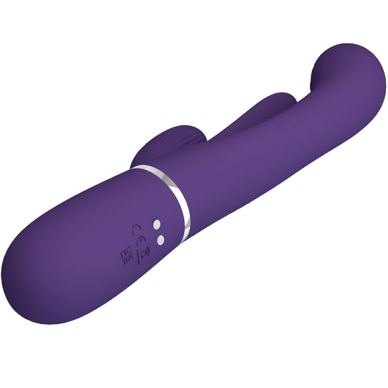 PRETTY LOVE - SHANIA MULTIFUNCTIONAL TRIPLE RABBIT VIBRATOR PURPLE
