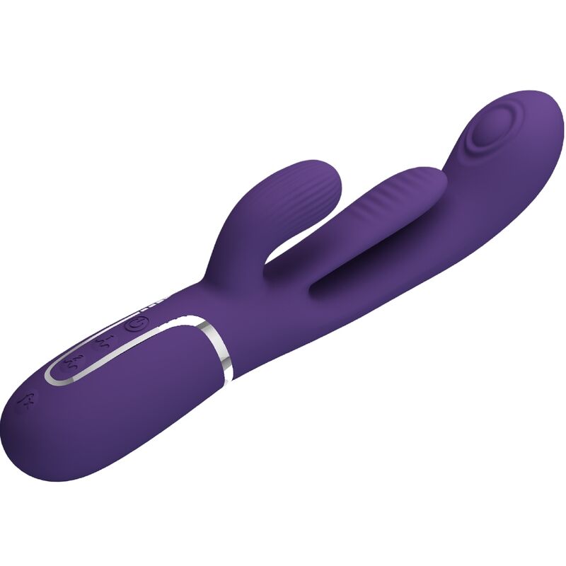 PRETTY LOVE - SHANIA TRIPLE RABBIT VIBRATOR MULTIFUNCTION PURPLE - 11