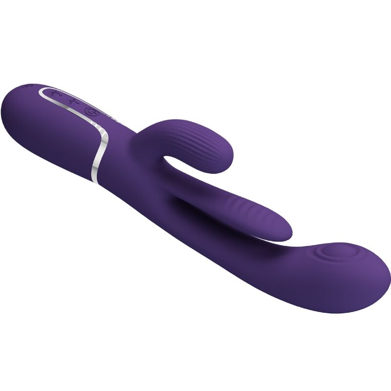 PRETTY LOVE - SHANIA MULTIFUNCTIONAL TRIPLE RABBIT VIBRATOR PURPLE