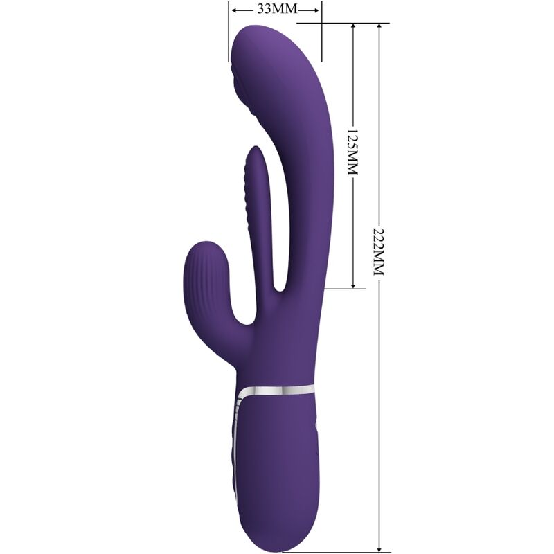 PRETTY LOVE - SHANIA TRIPLE RABBIT VIBRATOR MULTIFUNCTION PURPLE - 8
