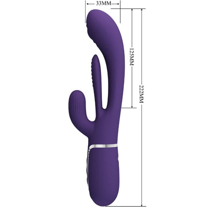 PRETTY LOVE - SHANIA MULTIFUNCTIONAL TRIPLE RABBIT VIBRATOR PURPLE