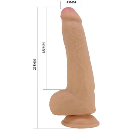 PRETTY LOVE - DRACO REALISTIC DILDO 23 CM FLESH - 4