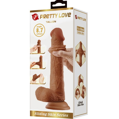 PRETTY LOVE - 22 CM HIGH REALISTIC DILDO BROWN