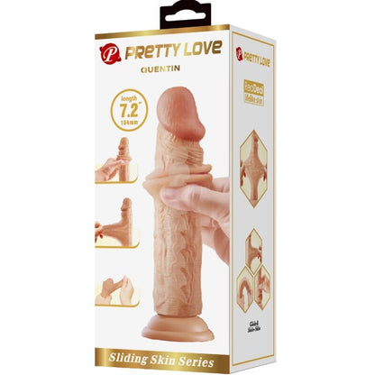 PRETTY LOVE - QUENTIN REALISTIC DILDO 18 CM FLESH - 2