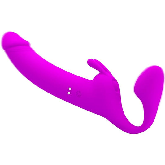 PRETTY LOVE - ZANINI STRAPLESS STRAP-ON 10 VIBRATIONS PURPLE - 1