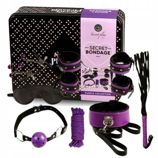 SECRETPLAY - BDSM SET 8PCS PURPLE / BLACK.