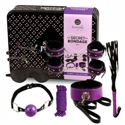 SECRETPLAY - BDSM SET 8PCS PURPLE / BLACK.