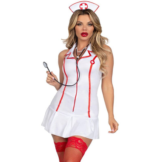 LEG AVENUE - HEAD NURSE COSTUME WHITE M/L - 1