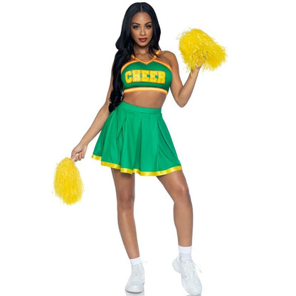 LEG AVENUE - COSTUME CHEERLEADER GREEN M/L - 1