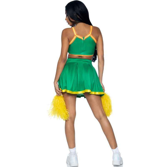 LEG AVENUE - COSTUME CHEERLEADER VERDE M/L - Secretroomsexyshop