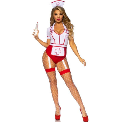 LEG AVENUE - SEXY NURSE COSTUME RED/WHITE M - 5
