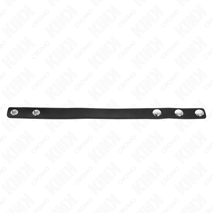 KINK - LEATHER PENIS RING WITH PRESSURE CLOSURE 21.5 X 1.5 CM - 1