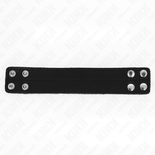 KINK - LEATHER PENIS RING WITH PRESSURE CLOSURE 18.5 X 3.3 CM - 1