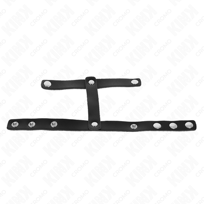 KINK - ADJUSTABLE LEATHER PENIS RING AND BALL DIVIDER STRAP - 5