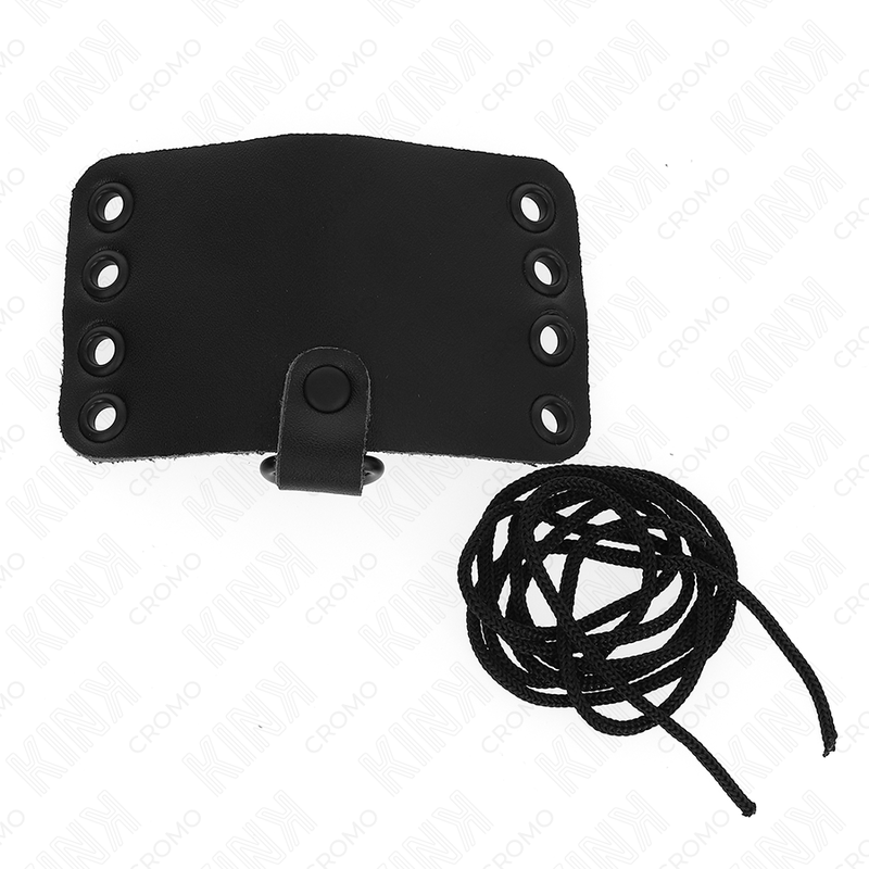 KINK - LEATHER COCK RING WITH TIE-BACK AND STRAPS