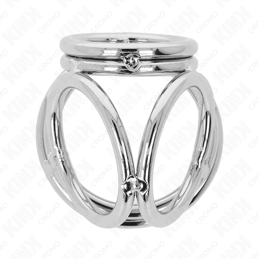 KINK - TRIPLE CHROME METAL PENIS RING 3.8 CM TO 5 CM MODEL 1 - 1