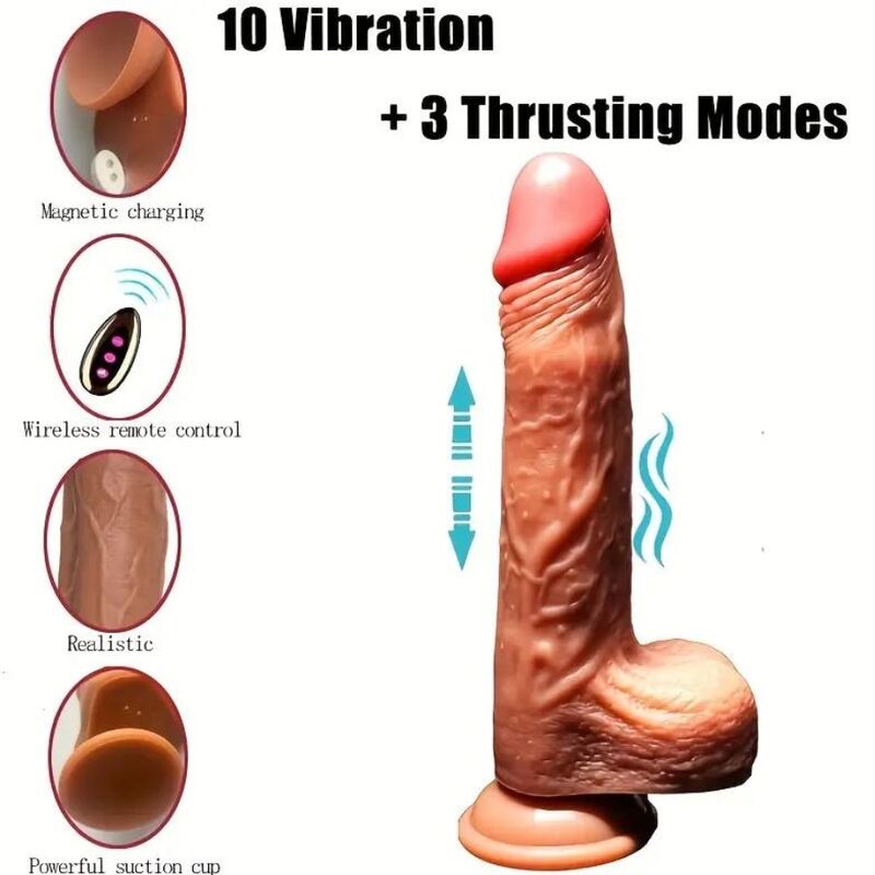 ARMONY - RECHARGEABLE VIBRATING REALISTIC DILDO - 4
