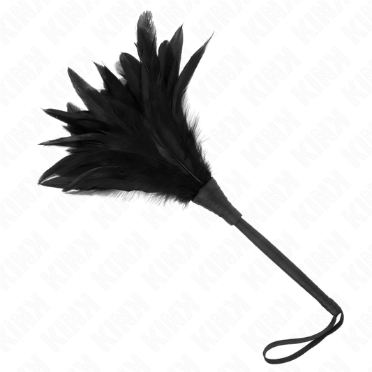 KINK - BLACK MAIDS HORN SHAPED TICKLE CHICKEN FEATHERS 36 CM - 1