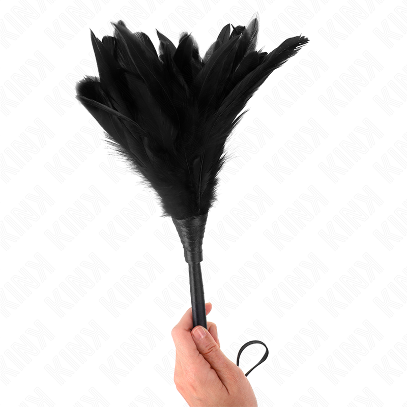 KINK - BLACK MAIDS HORN SHAPED TICKLE CHICKEN FEATHERS 36 CM - 4