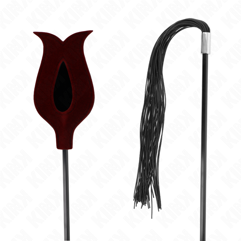 KINK - ROSE SHAPE SILICONE TASSEL WHIP 45 CM - 5
