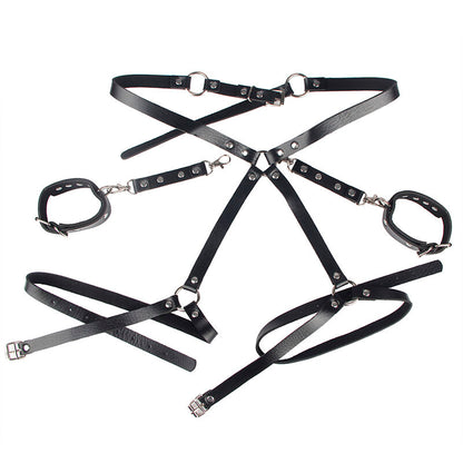 SUBBLIME - 953690 MANETTE CON CINTURA BONDAGE NERE TAGLIA UNICA