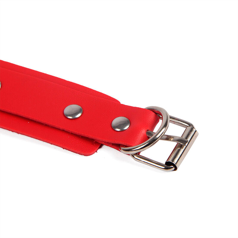 SUBBLIME - 953706 HANDCUFFS WITH BONDAGE BELT RED ONE SIZE - 7