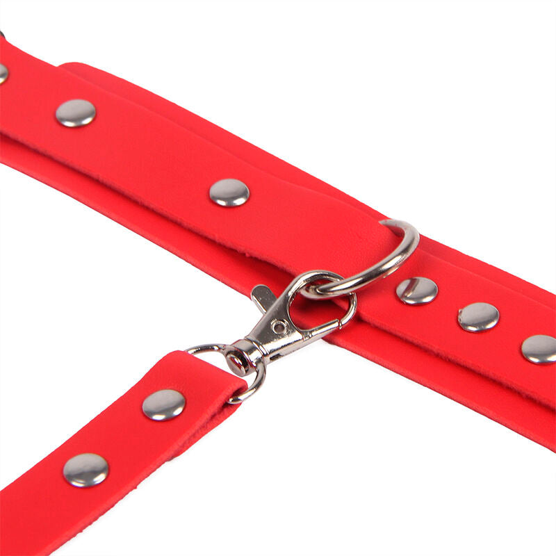 SUBBLIME - 953706 HANDCUFFS WITH BONDAGE BELT RED ONE SIZE - 8