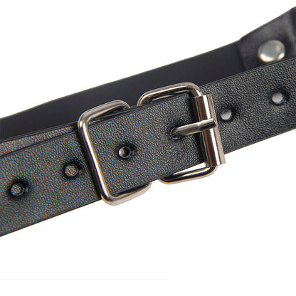 SUBBLIME - 953720 BONDAGE LEATHER STRAP BREATH CAMP BLACK ONE SIZE