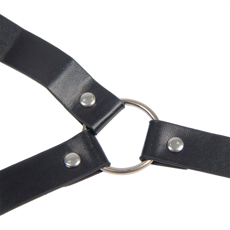 SUBBLIME - 953720 BONDAGE LEATHER STRAP BREATH CAMP BLACK ONE SIZE